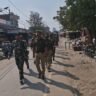 बौंडी पुलिस और एसएसबी ने निकाला फ्लैग मार्च