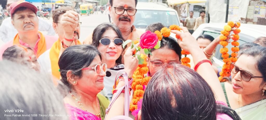 जिलाध्यक्ष व महिला मोर्चा ने राष्ट्रीय उपाध्यक्ष का किया स्वागत