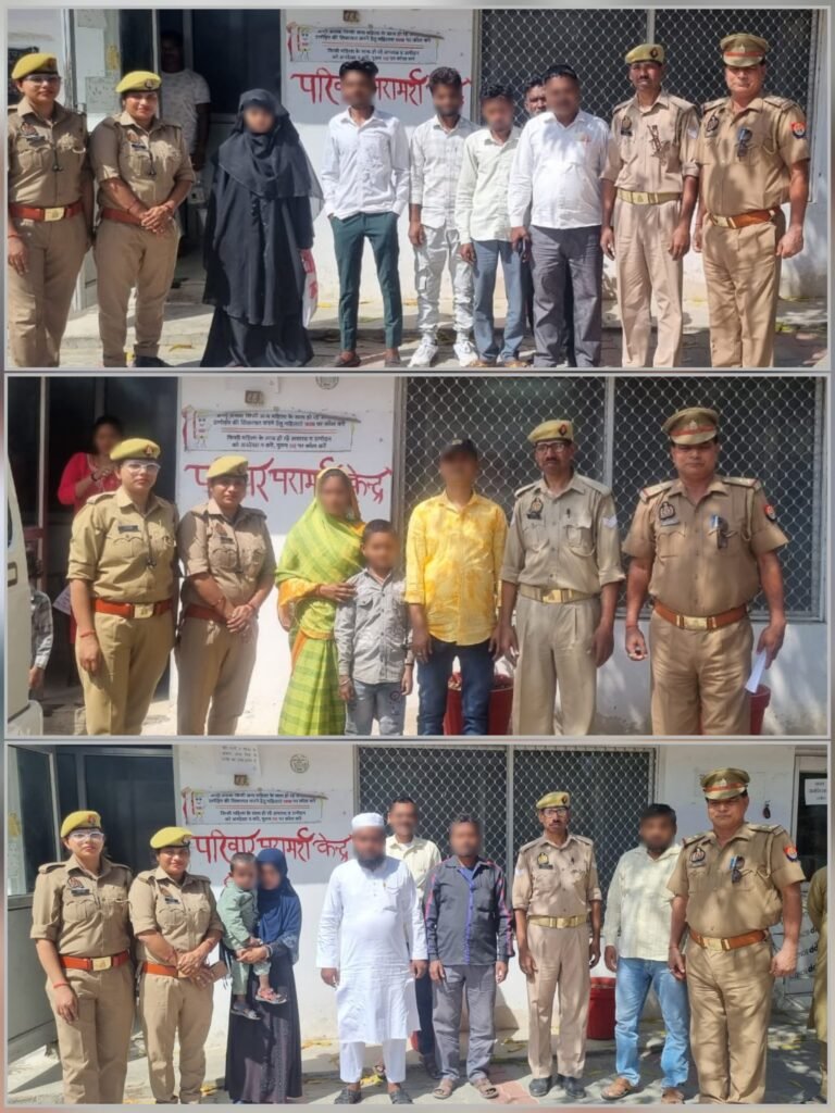 3 परिवारों में सुलह कराते हुए परिवारों को टूटने से बचाया
