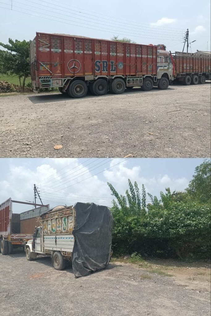 एआरटीओ की बड़ी कार्रवाई ओवरलोड गाड़ियों पर लाखों का जुर्माना